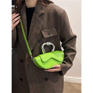 Half-Moon Crossbody Bag with Handle